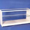 WHITE GLASS ONE SHELF GLASS DISPLAY COUNTER RETAIL SHOP FITTINGS 1800MM NEW