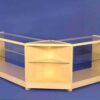 L SHAPED MAPLE GLASS DISPLAY SHOWCASE COUNTER TILL RETAIL CASH SHOP FITTINGS