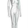 FULL FEMALE GLOSS SILVER EGG HEAD MANNEQUIN RETAIL DISPLAY SHOP FITTINGS NEW