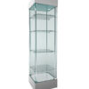 GLASS FRAMELESS LOCK TOWER SHOWCASE CABINET LIGHTS DISPLAY RETAIL SHOP FITTING